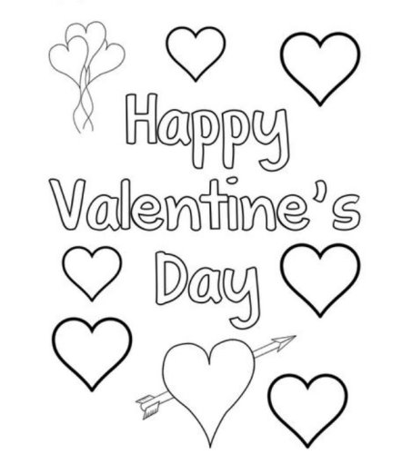 Happy Valentines Coloring Pages