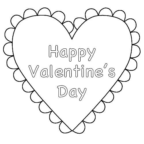 Happy Valentines Coloring Pages