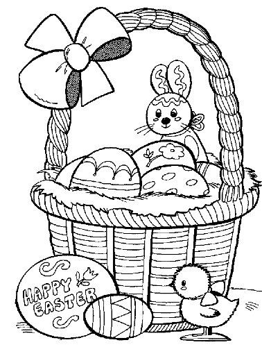black and white easter coloring pages