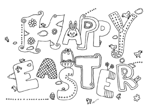 Easter Bunny coloring pages 2020