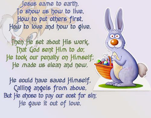 short easter poems for children's church