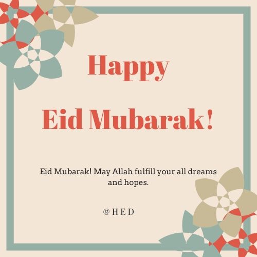 Eid Mubarak Card for wishes