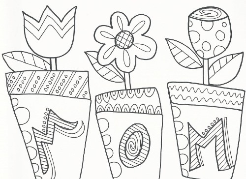 Mother Day Coloring Sheets