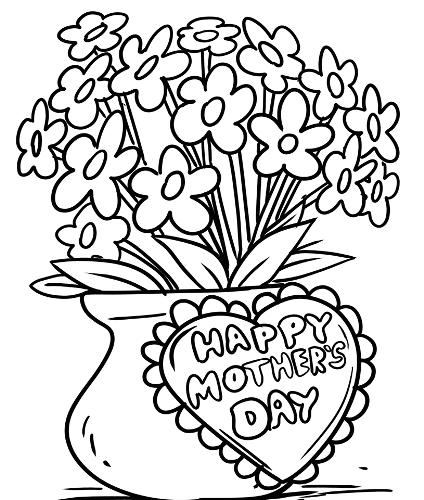 Mother Day Coloring Sheets