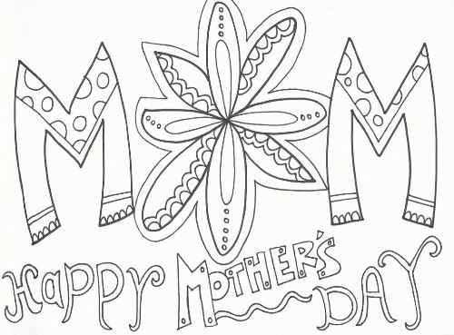 Mother Day Coloring Sheets