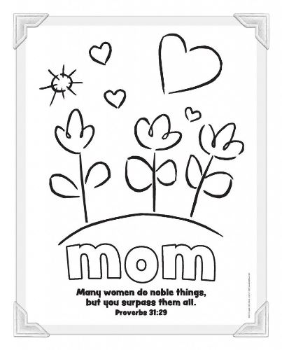 Mother Day Coloring pages 2020