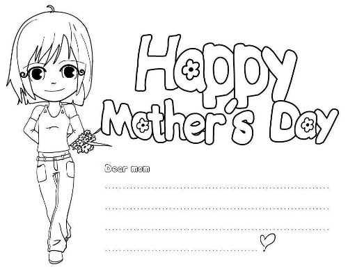 Mother Day Coloring Sheets