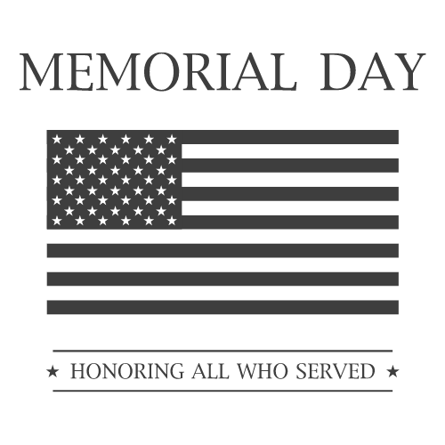 memorial day 2022 clipart black and white