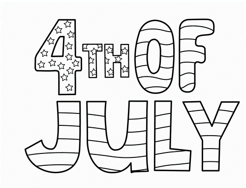 Printable Fourth of July Coloring Pages