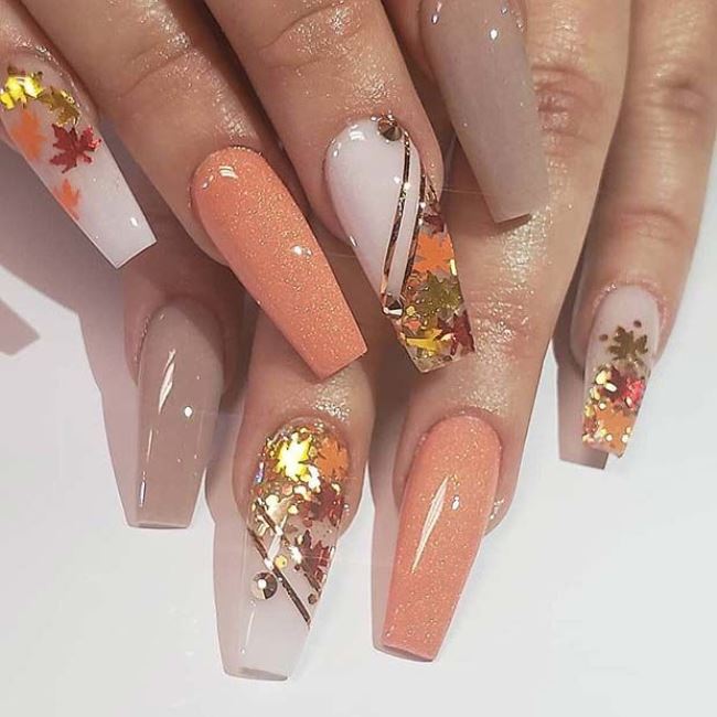 thanksgiving nail ideas acrylic