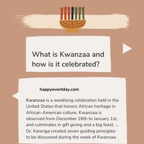 What is Kwanzaa and How is it Celebrated?