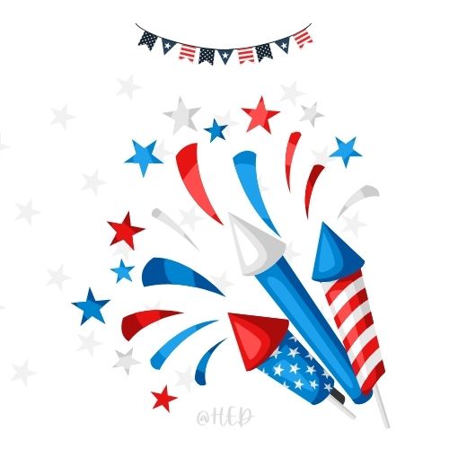 4th of july fireworks clip art free