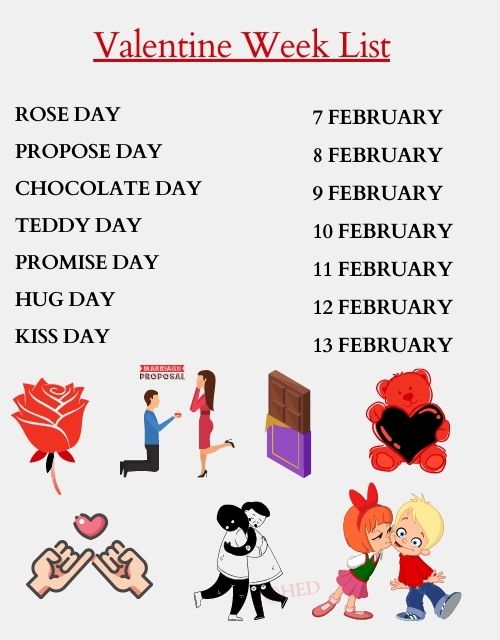 Valentine Week Days