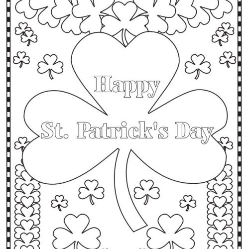 Saint Patrick's day coloring pages