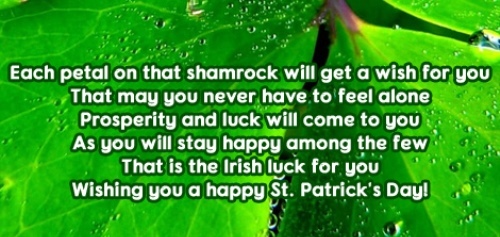 St Patrick's Day wishes messages