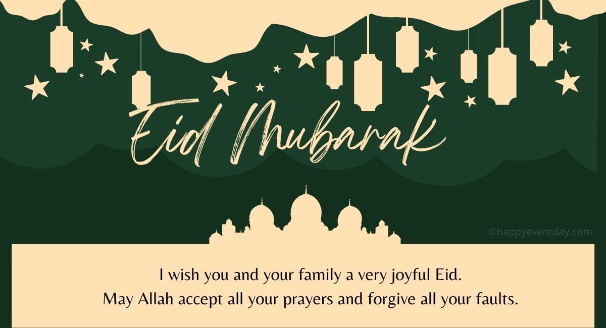 Happy Eid Mubarak Wishes Images 2022 - Eid Greetings Pictures