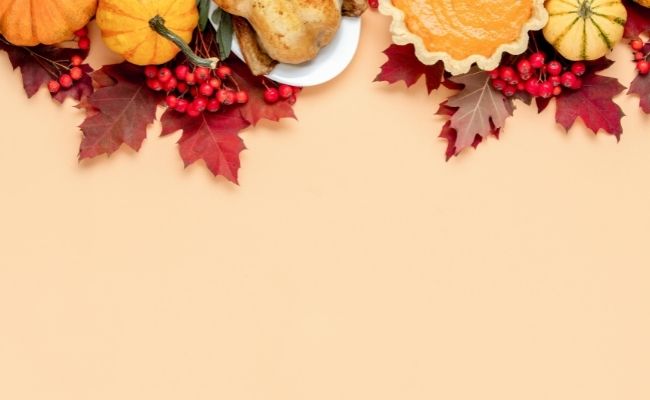 autumnal zoom background for thanksgiving