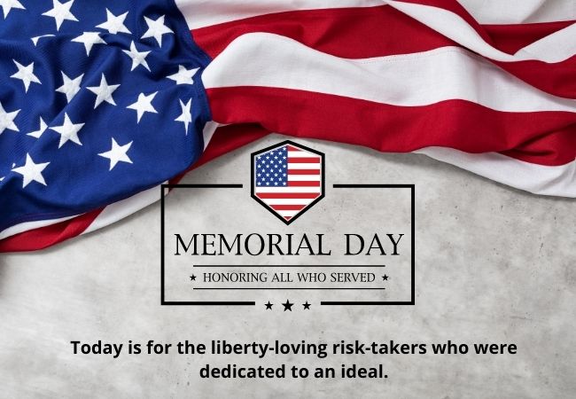 Today is for the liberty-loving risk-takers who were dedicated to an ideal.