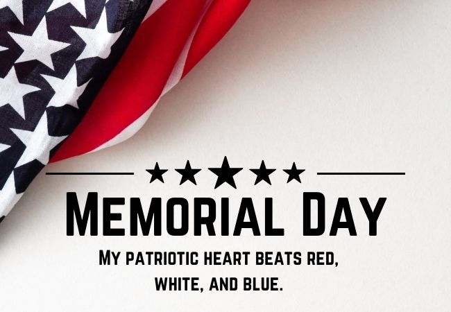 My patriotic heart beats red, white, and blue.