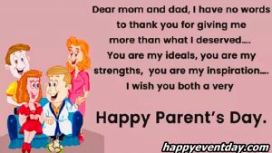 Parents Day Wishes From Daughter in English