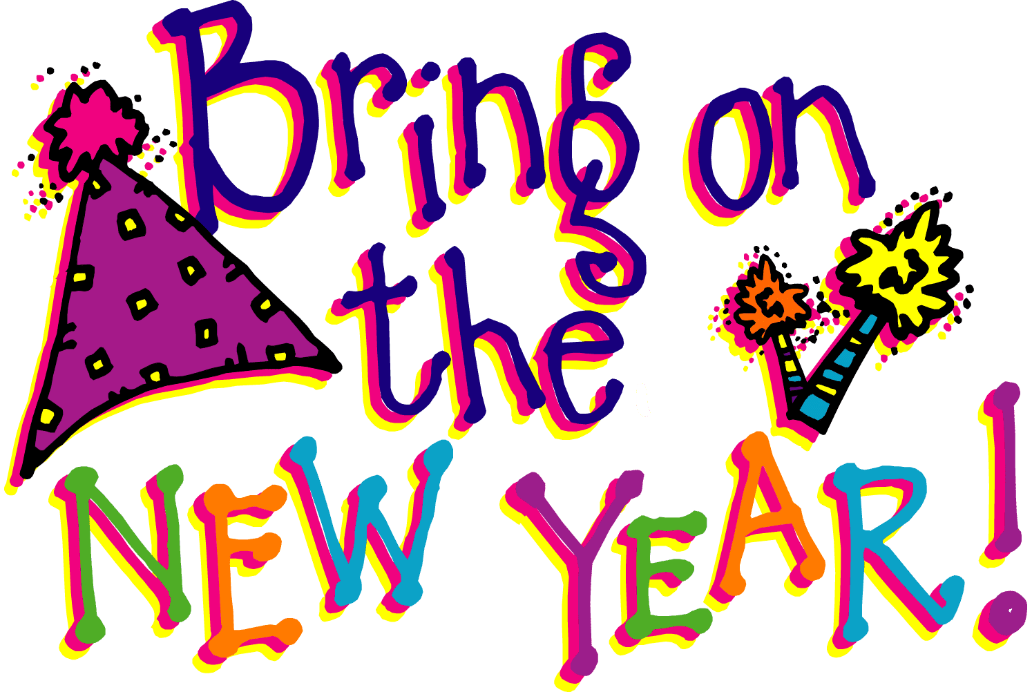 happy new year countdown clipart people