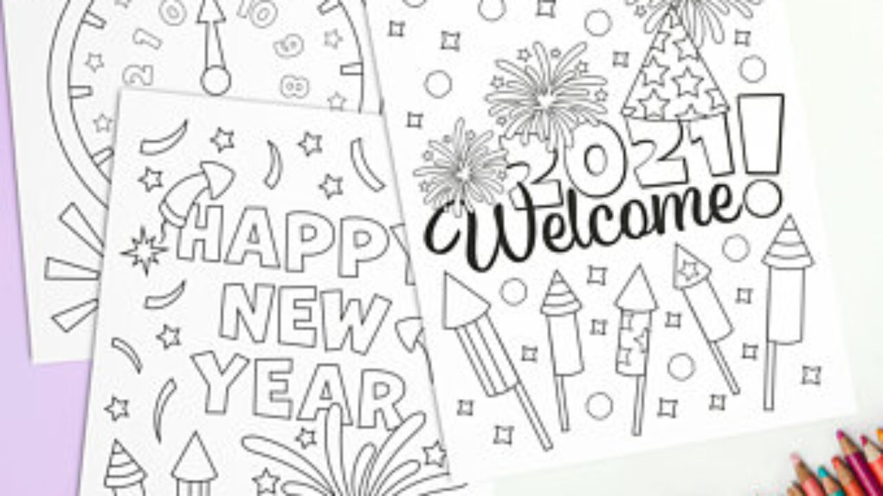 Download New Year Coloring Pages 2021 Free Printable Coloring Sheets Download